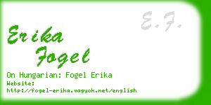 erika fogel business card